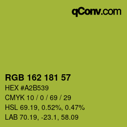 Color code: RGB 162 181 57 | qconv.com