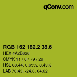 カラーコード: RGB 162 182.2 38.6 | qconv.com