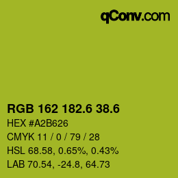 カラーコード: RGB 162 182.6 38.6 | qconv.com