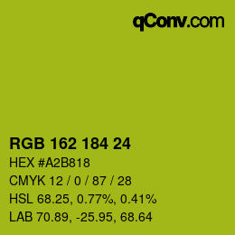 Color code: RGB 162 184 24 | qconv.com