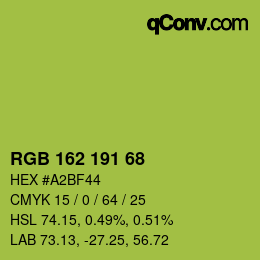 Farbcode: RGB 162 191 68 | qconv.com