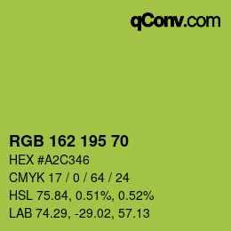 Farbcode: RGB 162 195 70 | qconv.com