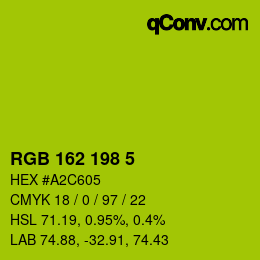 カラーコード: RGB 162 198 5 | qconv.com