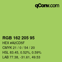 Color code: RGB 162 205 95 | qconv.com