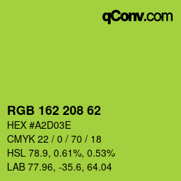 Color code: RGB 162 208 62 | qconv.com