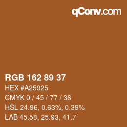 Código de color: RGB 162 89 37 | qconv.com