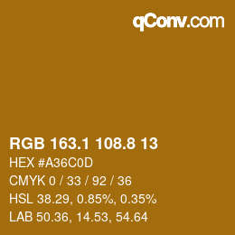 Color code: RGB 163.1 108.8 13 | qconv.com