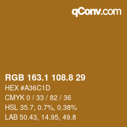 Color code: RGB 163.1 108.8 29 | qconv.com