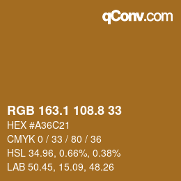 Color code: RGB 163.1 108.8 33 | qconv.com