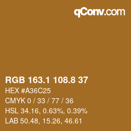 Color code: RGB 163.1 108.8 37 | qconv.com