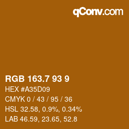 カラーコード: RGB 163.7 93 9 | qconv.com