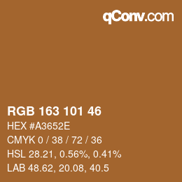 カラーコード: RGB 163 101 46 | qconv.com
