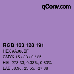 Color code: RGB 163 128 191 | qconv.com