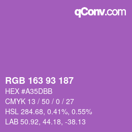 Código de color: RGB 163 93 187 | qconv.com