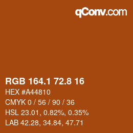 Color code: RGB 164.1 72.8 16 | qconv.com