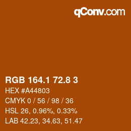 Color code: RGB 164.1 72.8 3 | qconv.com