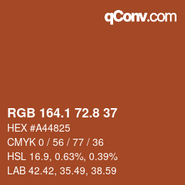 Color code: RGB 164.1 72.8 37 | qconv.com