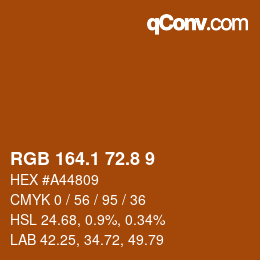 Color code: RGB 164.1 72.8 9 | qconv.com