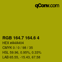 カラーコード: RGB 164.7 164.6 4 | qconv.com