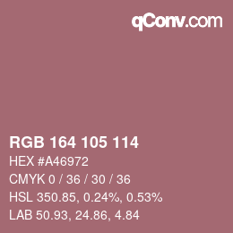 Color code: RGB 164 105 114 | qconv.com