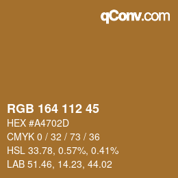 Farbcode: RGB 164 112 45 | qconv.com