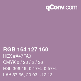Color code: RGB 164 127 160 | qconv.com