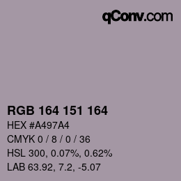 Color code: RGB 164 151 164 | qconv.com