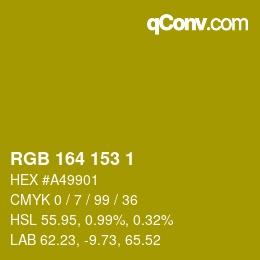 カラーコード: RGB 164 153 1 | qconv.com