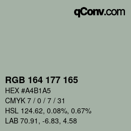 Color code: RGB 164 177 165 | qconv.com