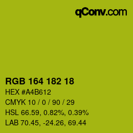 Color code: RGB 164 182 18 | qconv.com