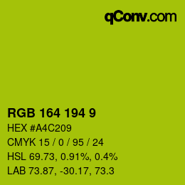 Color code: RGB 164 194 9 | qconv.com