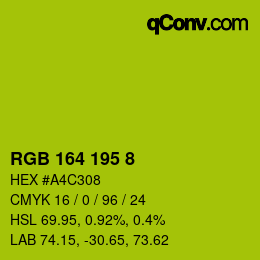 カラーコード: RGB 164 195 8 | qconv.com