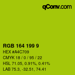 カラーコード: RGB 164 199 9 | qconv.com