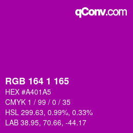 Color code: RGB 164 1 165 | qconv.com