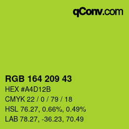 Color code: RGB 164 209 43 | qconv.com