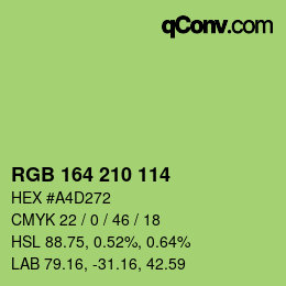 カラーコード: RGB 164 210 114 | qconv.com