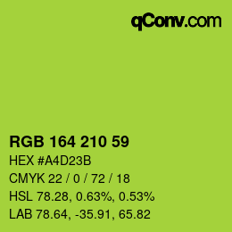 Color code: RGB 164 210 59 | qconv.com