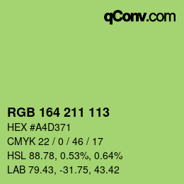 Color code: RGB 164 211 113 | qconv.com