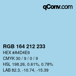 Color code: RGB 164 212 233 | qconv.com
