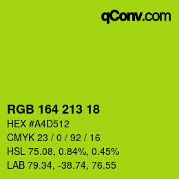 Color code: RGB 164 213 18 | qconv.com