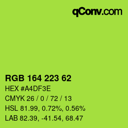 Color code: RGB 164 223 62 | qconv.com