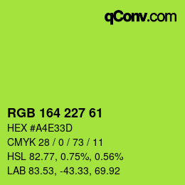 Color code: RGB 164 227 61 | qconv.com