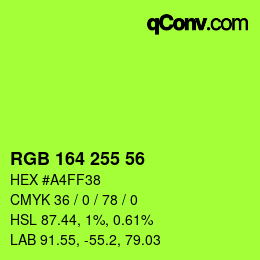 Color code: RGB 164 255 56 | qconv.com