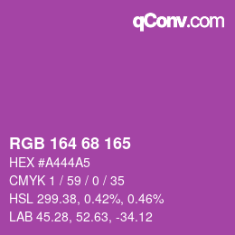 カラーコード: RGB 164 68 165 | qconv.com