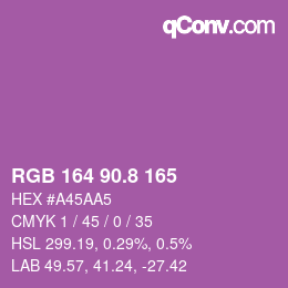 カラーコード: RGB 164 90.8 165 | qconv.com