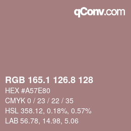 Color code: RGB 165.1 126.8 128 | qconv.com