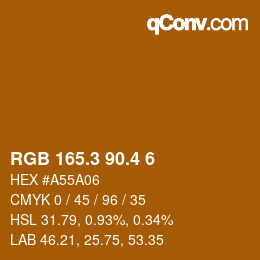 カラーコード: RGB 165.3 90.4 6 | qconv.com