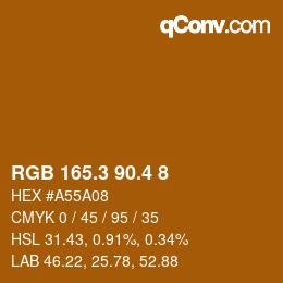 カラーコード: RGB 165.3 90.4 8 | qconv.com