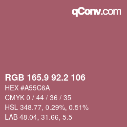 Color code: RGB 165.9 92.2 106 | qconv.com