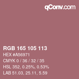 Color code: RGB 165 105 113 | qconv.com